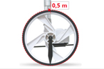 Metering wheel with 0.5-metre circumference
