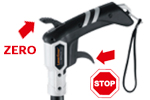 Brake & zero setting directly on handle