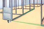 The 2 highly visible laser lines are ideally suited to floor alignment