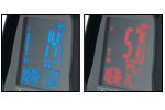 Illuminated LC display with colour alarm function